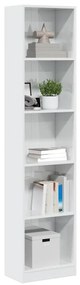 Estante 40x24x176 cm derivados de madeira branco brilhante