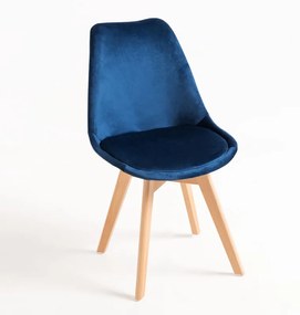 Cadeira Synk Veludo - Azul