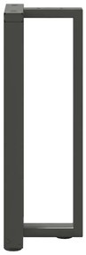 Pés de mesa de console em forma de T, 2 peças, antracite, 38x25x(72-73