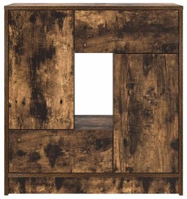 Aparador c/ gavetas e portas 70,5x34x74,5 cm carvalho fumado
