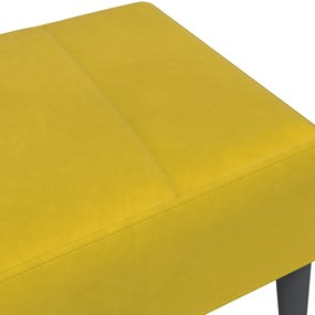 Apoio de pés 77x55x31 cm veludo amarelo