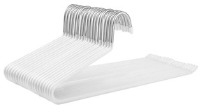 SONGMICS Pacote com 20 cabides para calças, cabides para lenços de metal, antiderrapante, cromado, 38 x 13 cm, branco CRI004WT-20