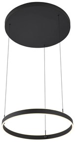LED Candeeiro suspenso de design preto com 3 níveis de regulação - Titmus Moderno