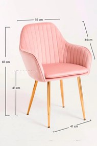 Cadeira Chic Golden - Rosa
