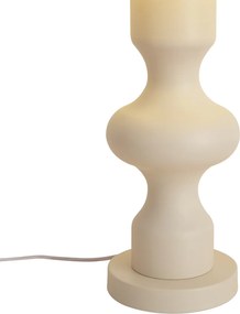 Candeeiro de Mesa Retro Bege com Abajur de Tecido - Captain