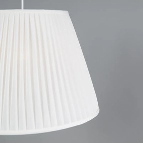 Candeeiro de suspensão retro creme 45 cm - Plisse Retro