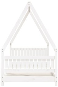 Estrutura de cama infantil 90x190 cm pinho maciço branco