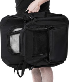 Transportadora para animais de estimação XL 102 x 69 x 69 cm Preta