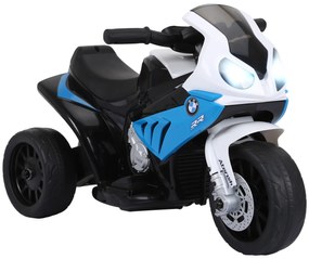 Mota Elétrica BMW para Crianças 6V com Faróis Música e Velocidade Máx. de 2,5 km/h 66x37x44 cm Azul