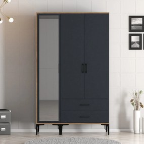 Roupeiro Kumsal RT – Nogueira Antracite – 120x47,5x201,4 cm