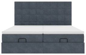 Estrutura cama otomana colchões 180x200 cm cinzento escuro