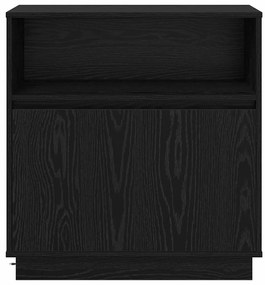 Sideboard com LED Madeira Carvalho Preto 71x34,5x75 cm