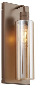 Candeeiro de Parede Hotel Chic Bronze Escuro com Vidro Âmbar - Stavelot Chique de hotel
