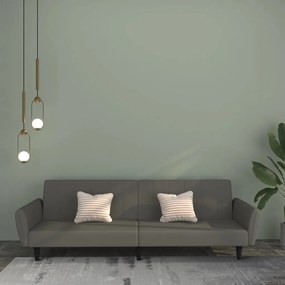 vidaXL Sofá-cama de 2 lugares veludo cinzento-escuro