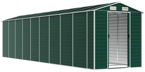 Abrigo de jardim 191x810x198 cm aço galvanizado verde