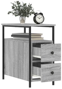 Mesa de cabeceira 30x60x60 cm derivados madeira sonoma cinza