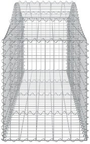 Cestos gabião arqueados 13pcs 200x50x60/80 cm ferro galvanizado