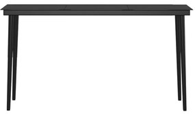 5 pcs conjunto de jantar jardim com almofadões cinzento/preto