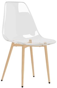 Cadeiras de jantar 6 pcs PET transparente