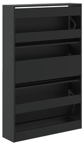 Sapateira 80x21x125,5 cm derivados de madeira preto