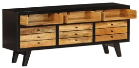 Móvel de TV em madeira de mangueira maciça 120x30x50 cm