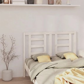 Cabeceira de cama 141x4x100 cm pinho maciço branco