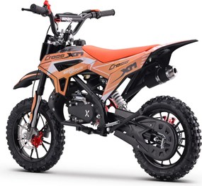 Mini Moto de cross a gasolina para crianças BNO Motors CROSS XM 50cc Laranja