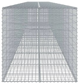 Cesto gabião com cobertura 1000x100x100 cm ferro galvanizado