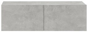 Móveis de TV para parede 4 pcs 100x30x30 cm cinza cimento