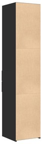 Armário alto 40x42,5x185 cm derivados de madeira preto