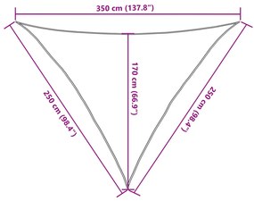 Para-sol estilo vela 160 g/m² 2,5x2,5x3,5 m PEAD antracite