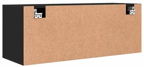 Sapateira de parede 100x35x38 cm derivados de madeira preto