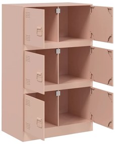 Aparador 67x39x107 cm aço rosa