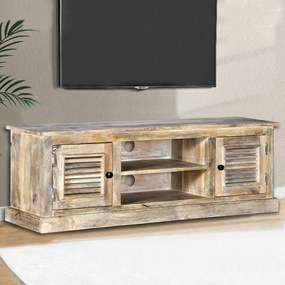 Móvel de TV em madeira de mangueira maciça