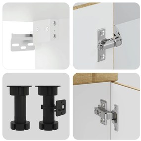 4 peças armário de cozinha conjunto Kalmar sonoma carvalho