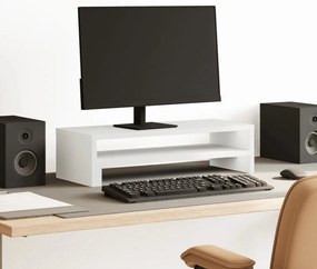 vidaXL Suporte para monitor 54x22x15 cm derivados de madeira branco