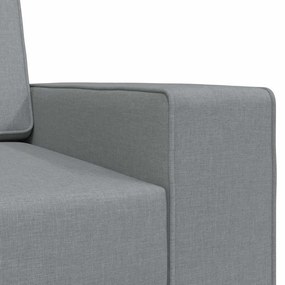 Sofá Cama de Chão 2 em 1 Cinza Claro 245x150x60.5 cm Tecido