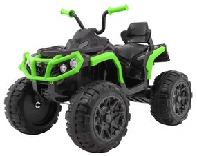 Moto 4 elétrica para crianças 12V 2x45W ATV Com Comando, com Rodas Espuma EVA, Assento couro ecológico, som Crianças Até 30Kg Verde e Preta