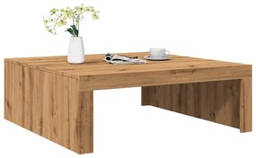 Mesa centro 100x100x35 cm derivados madeira carvalho artisiano