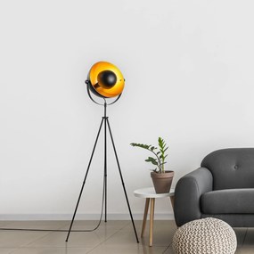 Candeeiro de Pé Mixed – Preto e Dourado – 62 x 45 x 160 cm
