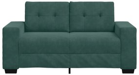 Sofá Loveseat Verde Escuro 120 cm em Veludo da vidaXL
