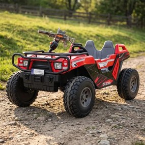 Buggy elétrico para Crianças 3 a 9 anos 24V, 2 lugares Rodas de espuma EVA, PROSPECTOR 4x4 STRONG Vermelho