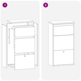 Caixa de Correio para Pacotes Antracite 44x22x82 cm Aço