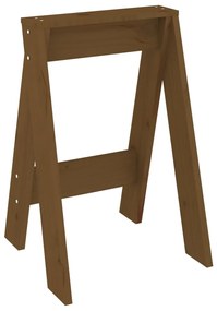 Bancos 2 pcs 40x40x60 cm pinho maciço castanho-mel