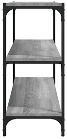 Estante 80x33x70,5 cm derivados de madeira e aço cinza sonoma