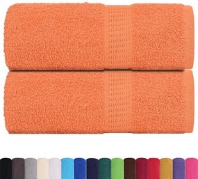 Toalhas de mãos 2 pcs 30x30 cm 360 gsm 100% algodão laranja