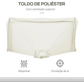 Guarda‑Sol – Lyon – 230x130x249cm – Tecido Poliéster Anti‑UV – Creme