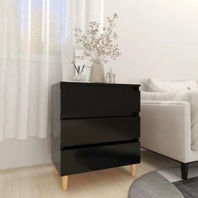 vidaXL Aparador 60x35x69 cm contraplacado preto
