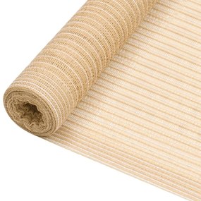 vidaXL Rede de ocultação para privacidade PEAD 75 g/m² 1,5x25 m bege