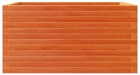 Vaso/floreira de jardim 90x60x46 cm pinho maciço castanho-mel